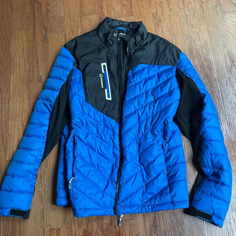 Sunice Blue and Black Puffer Jacket for Outdoor Warmth